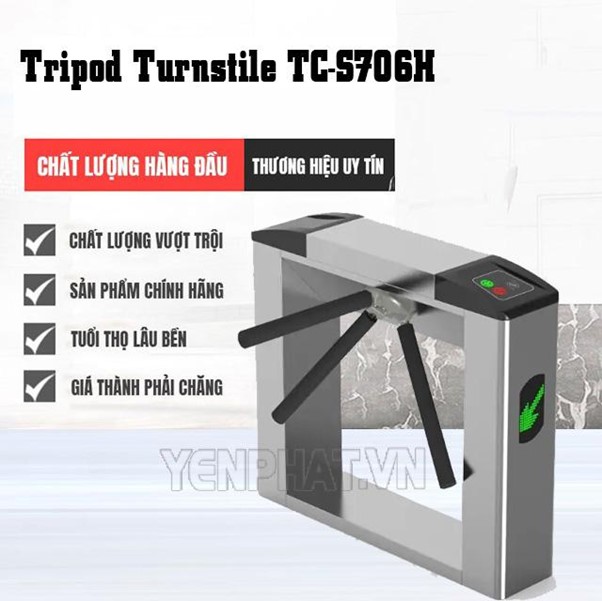 Sản phẩm cổng xoay 3 càng Tripod Turnstile TC-S706H